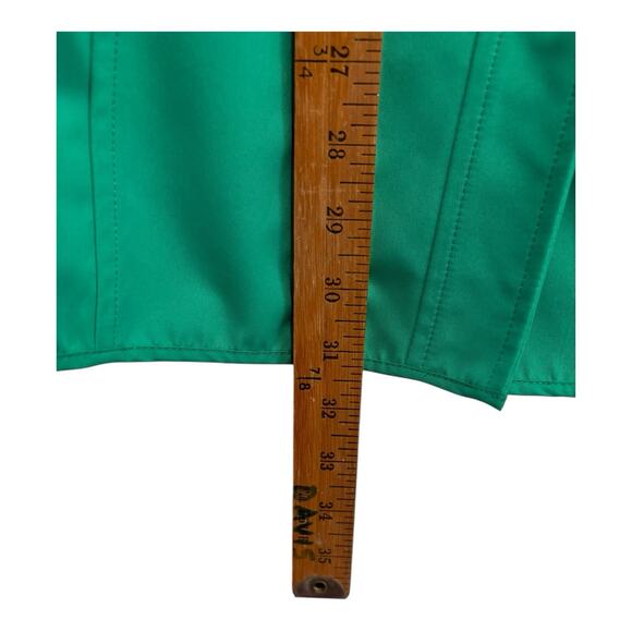 Dennis By Dennis Basso Coat Womens Large Green Hood Paisley Lined Pockets Jacket - Picture 9 of 15